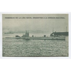 BARCOS MARINA NACIONAL SUBMARINO SALTA ANTIGUA TARJETA POSTAL